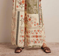 Forte - Patchwork Floral Wide-Leg Pants