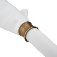 Saro Lifestyle - Hammered Napkin Rings - Set Of 4