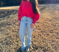 Ee:Some - Snap Front Pullover Sweatshirt