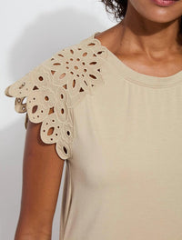 Lysse - Katarina Eyelet Sleeve Trim Top