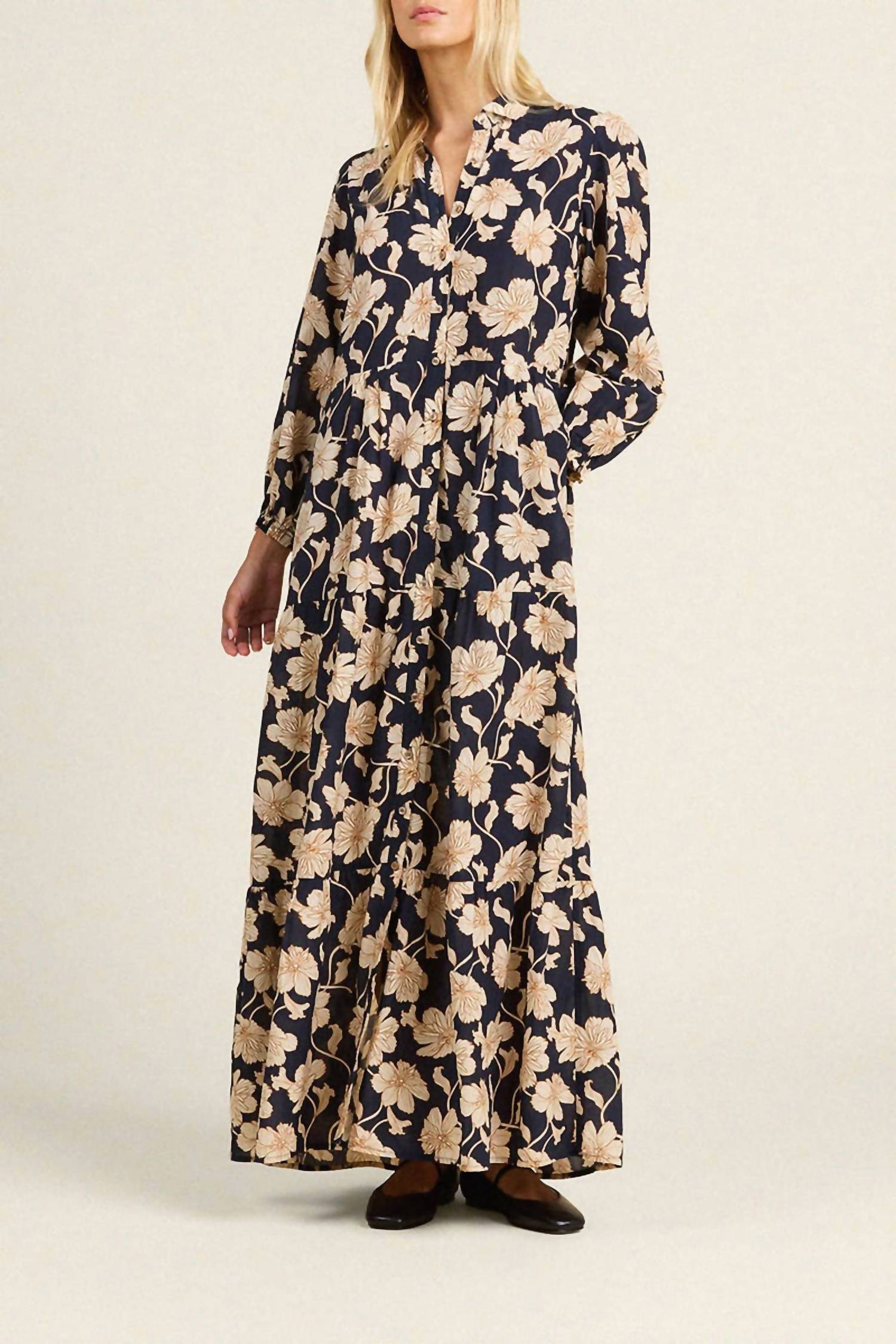 TROVATA Martina Maxi Dress in viola nocturne - women's dress