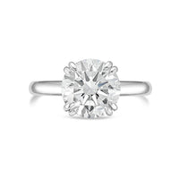Diana M Jewels - 4.00 Ct Round-cut Lab-grown Diamond Solitaire Ring In Split Claw Setting