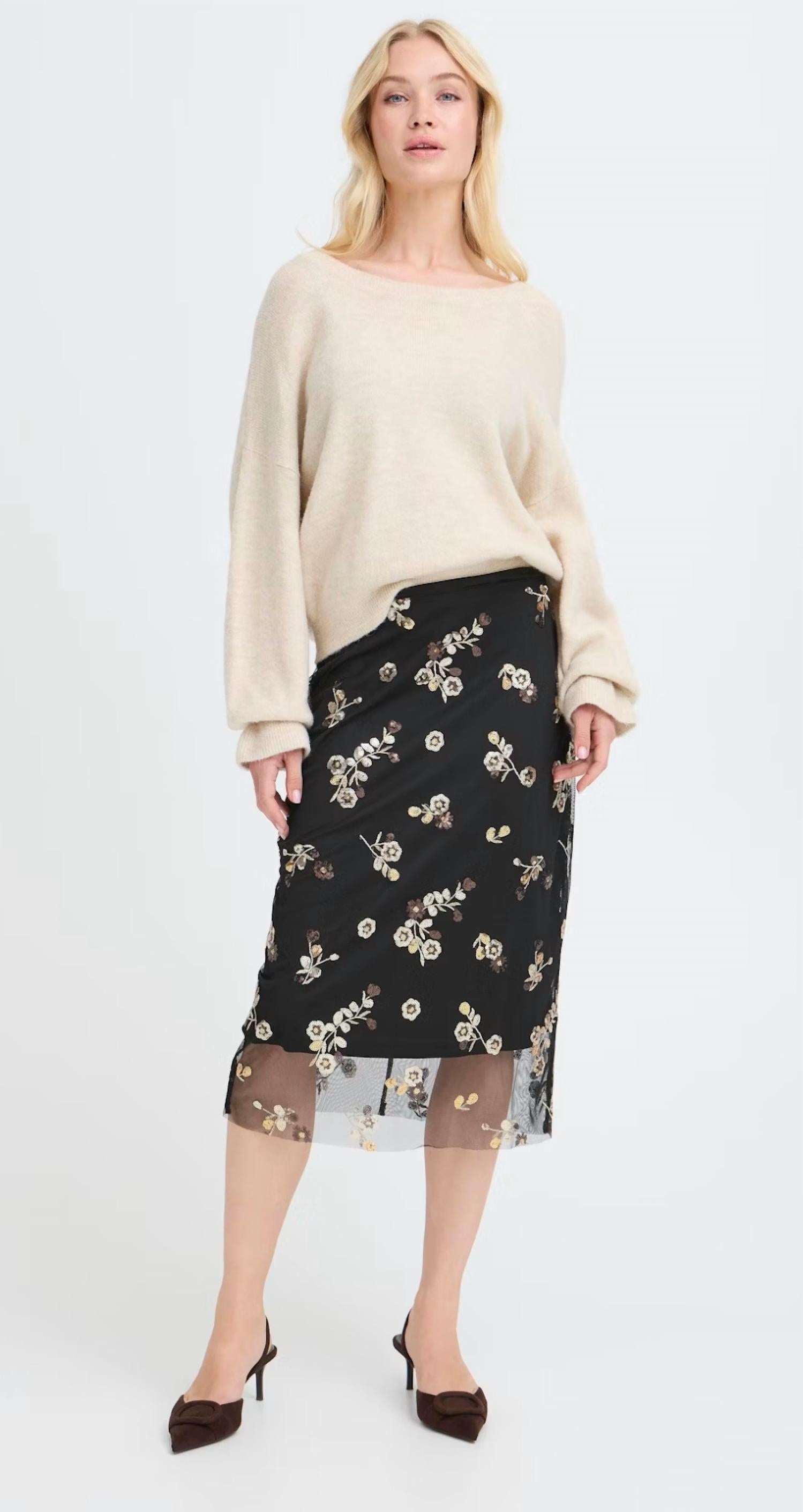 B.Young - Renaz Sequin Midi Skirt