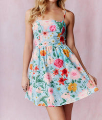 Peach Love - Blossom Back Bow Dress