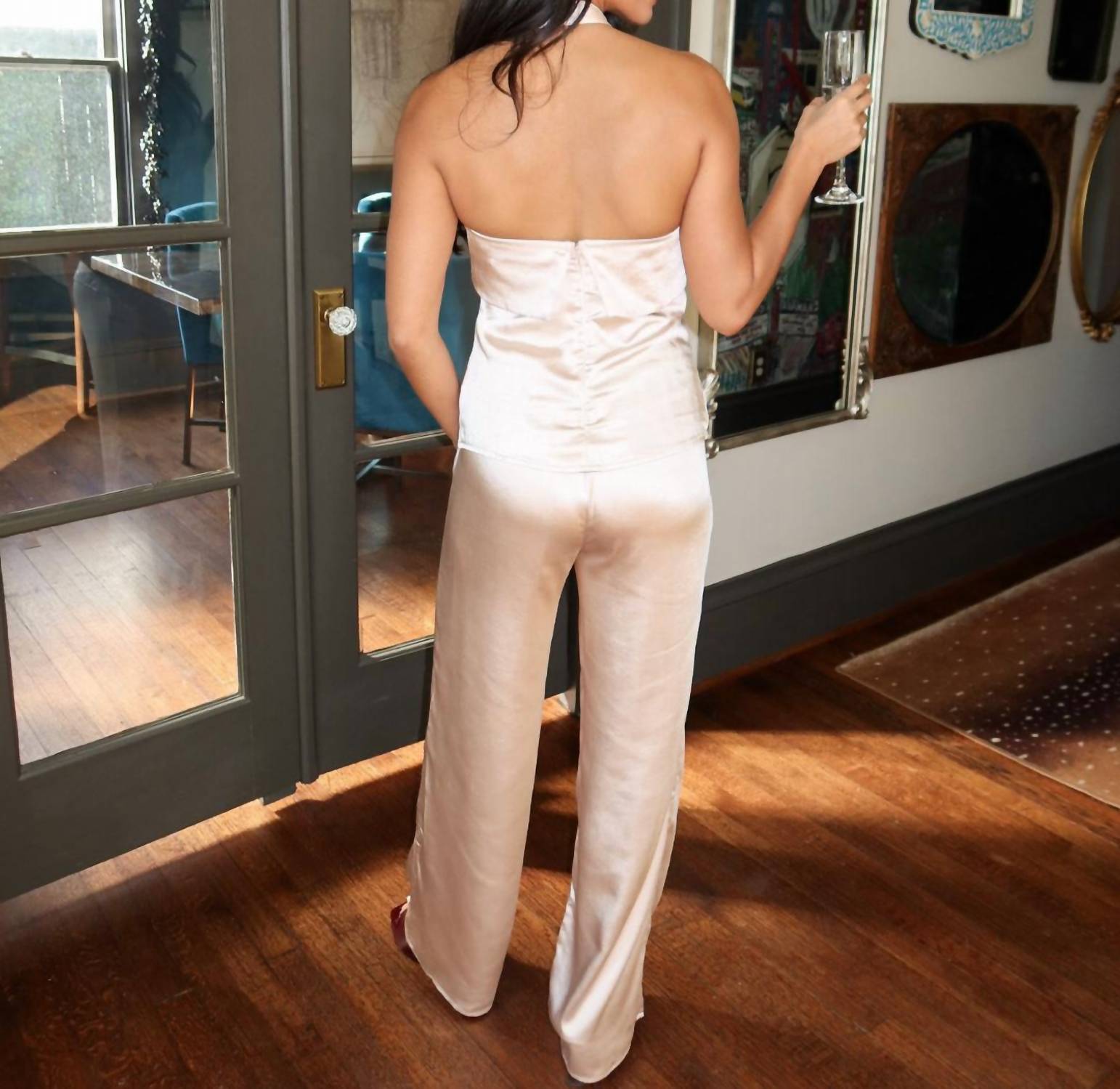 Crescent - Satin Situation Halter Top