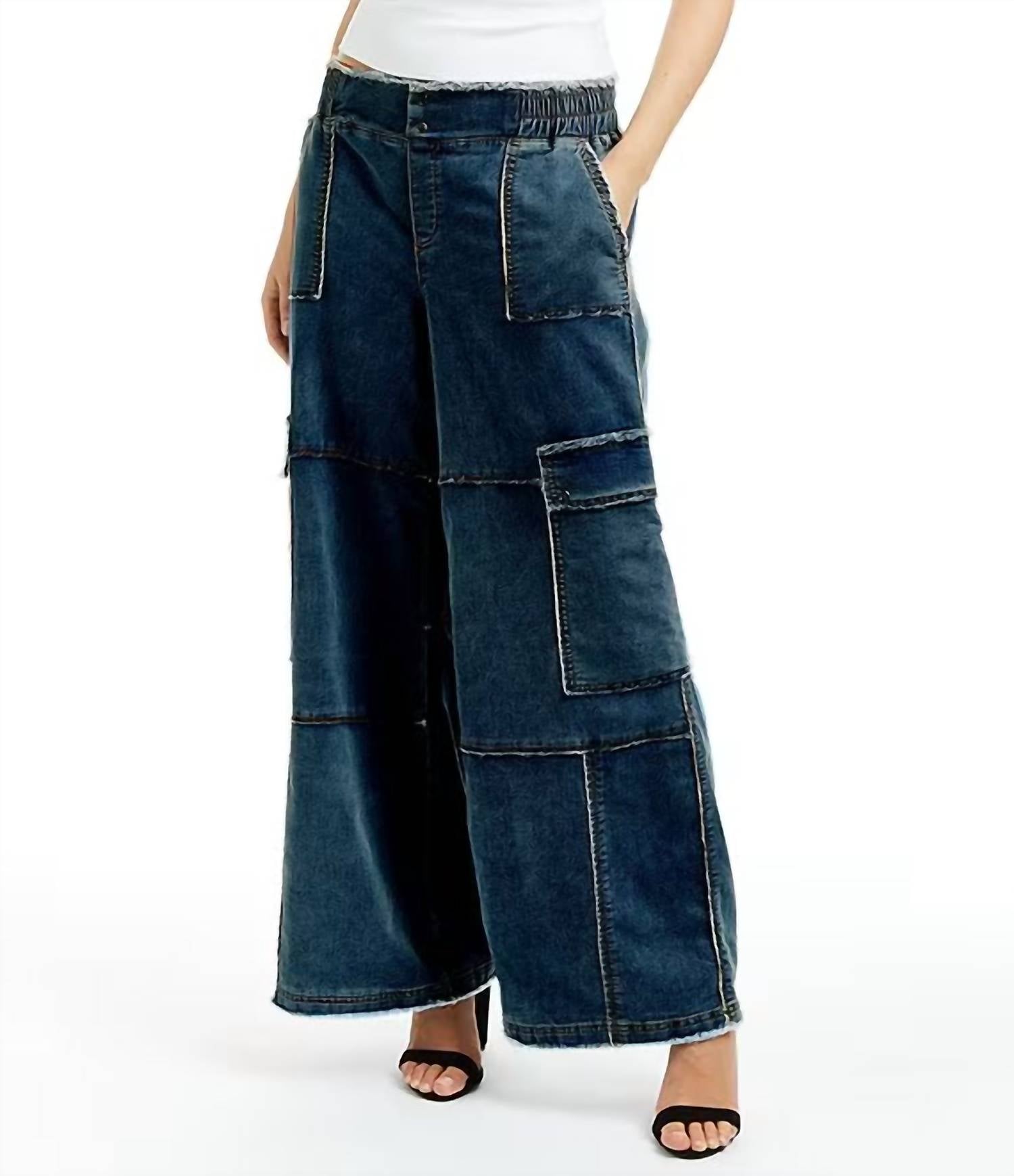 Tractr - Blu-tifully Relaxed Cargo Pants