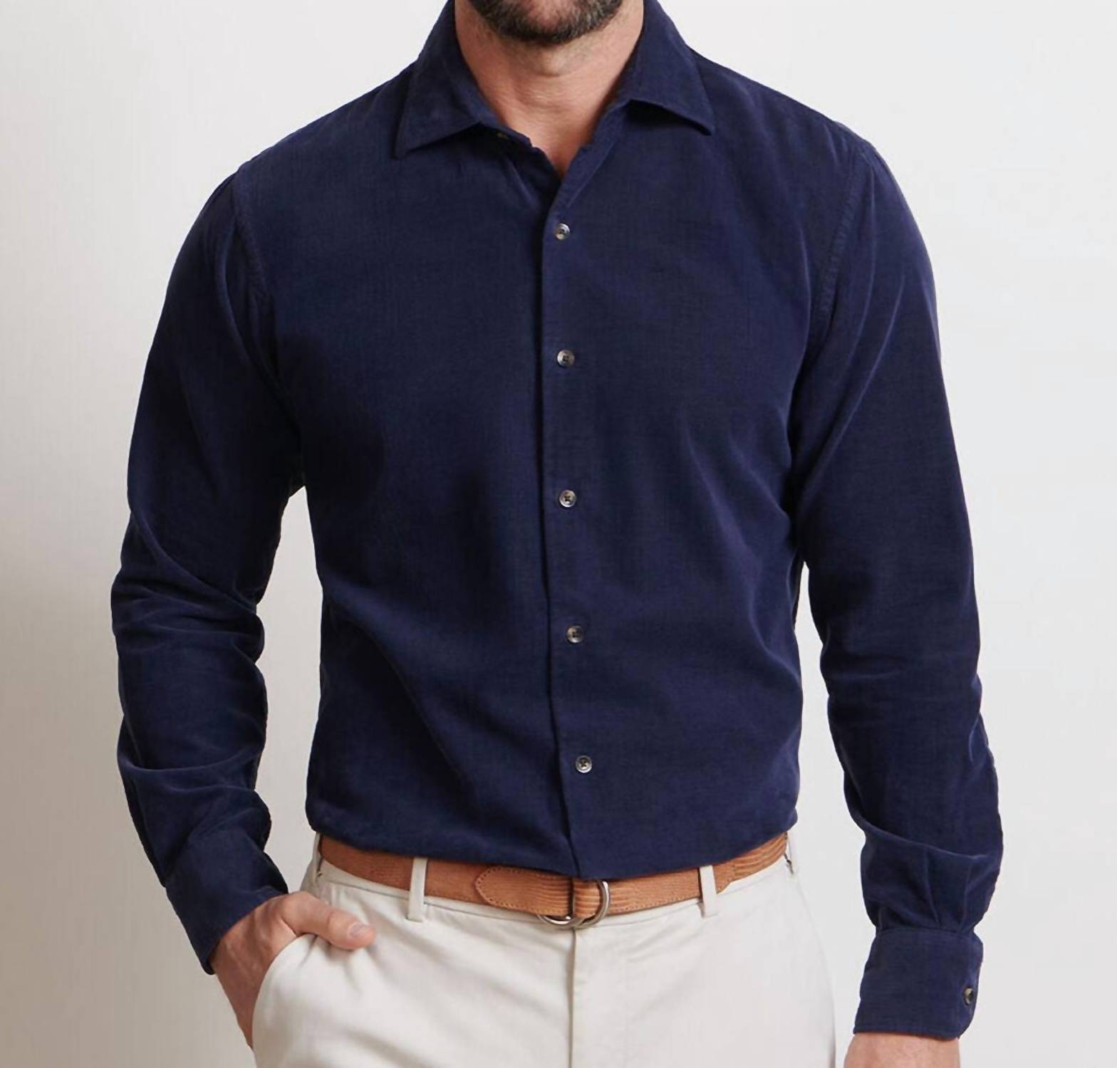 Peter Millar - Aspen Cotton Cashmere Corduroy Sport Shirt