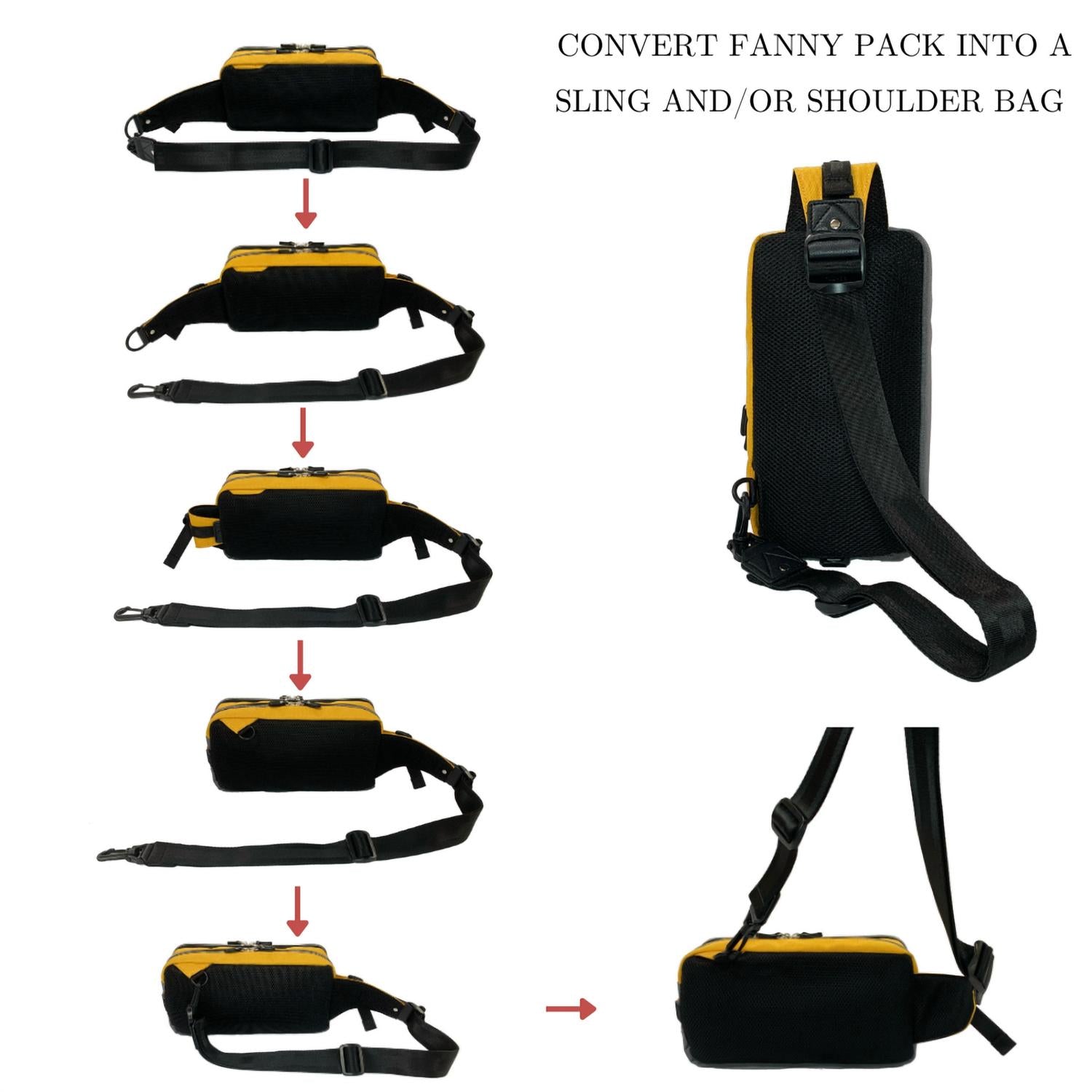 Harvest Label Men's 2-way Cross Pack Bag in black green - men's bag - view 10