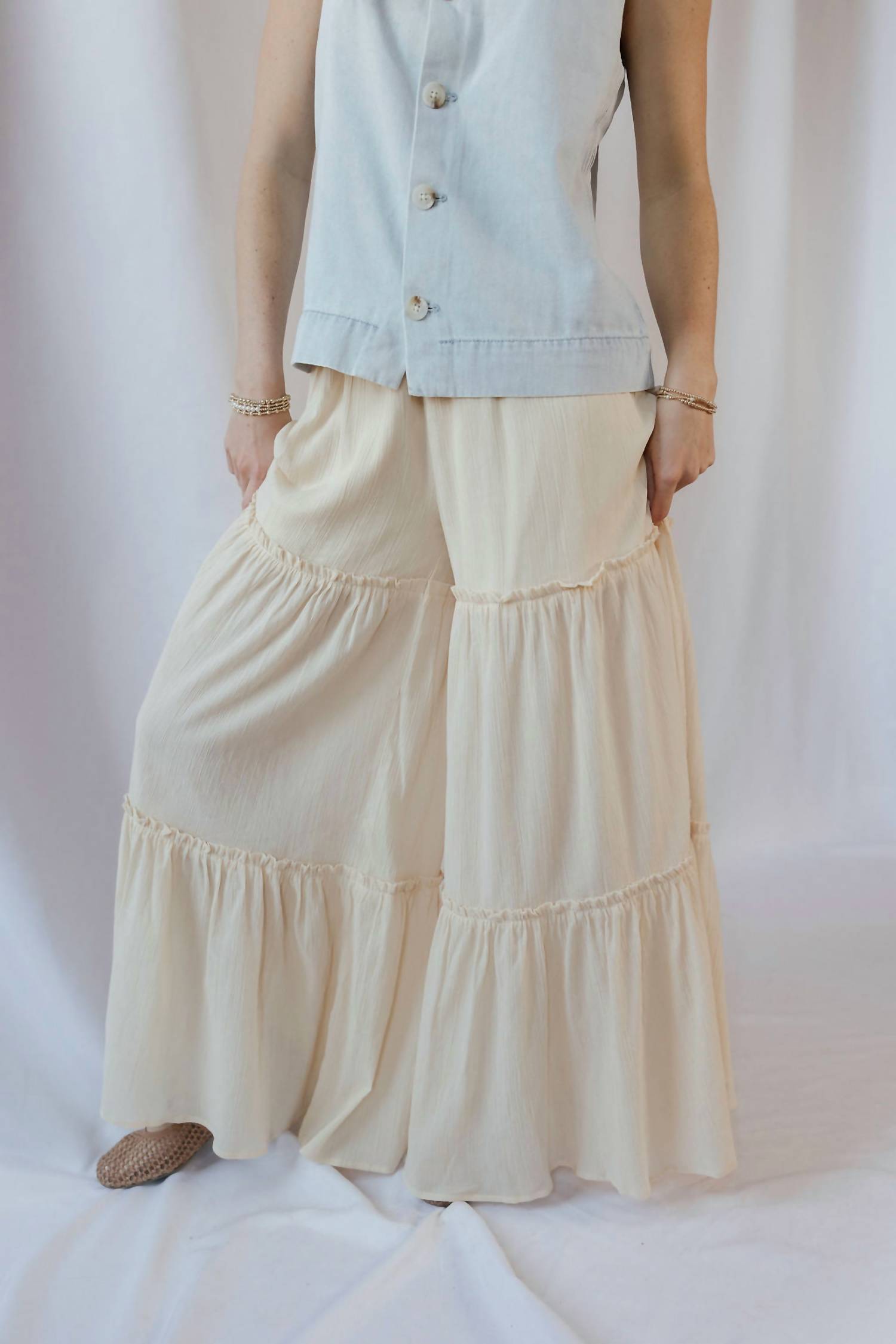 By Together - Ruffle Chiffon Pants
