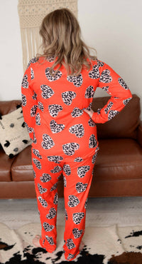 Shirley Stone - Leopard Heart Loungewear Set