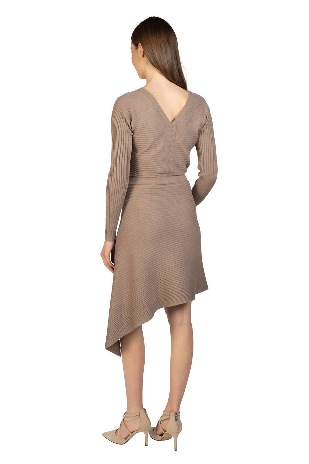 Love Token - Asymmetrical Knit Sweater Dress