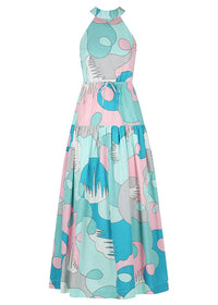 HIGHNECK CROSS BACK MIDI DRESS