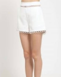 Very J - Class Act Crochet Lace Trim Shorts