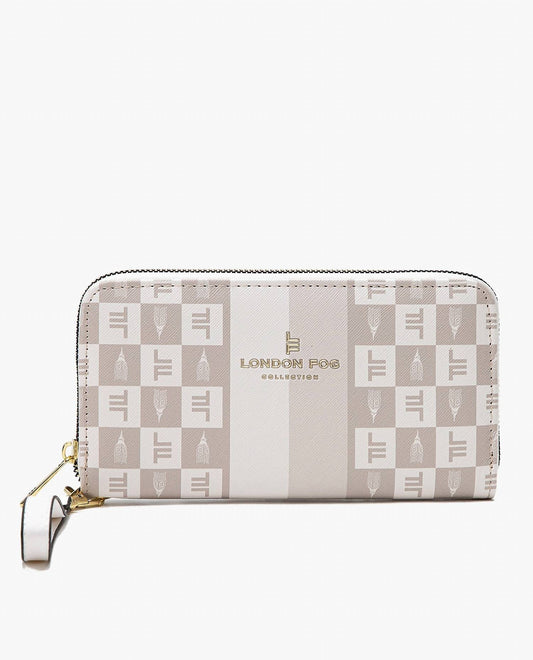 London Fog - Women's Adalia Signature Zip Around Wallet