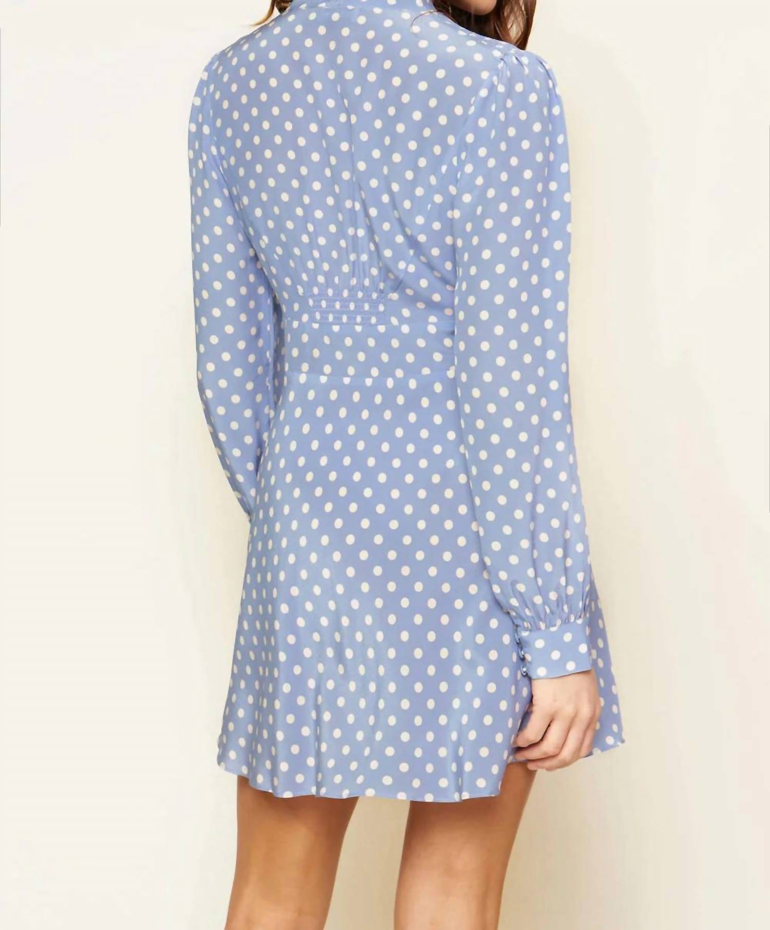 RIXO Women's Runway Sport Hebe Dress in cornflower - women's dress - detail view