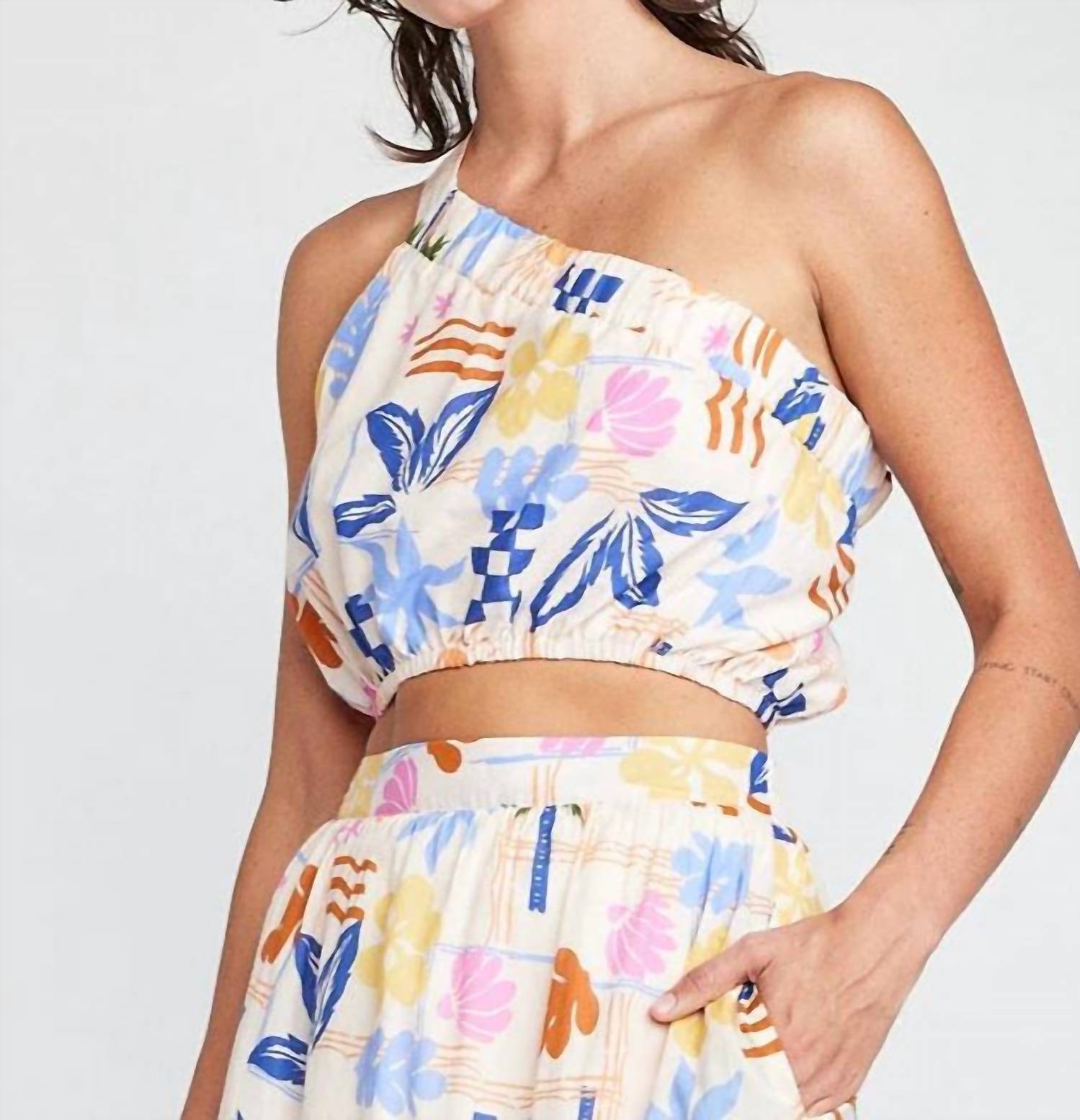 Self Contrast - Nala Single Shoulder Tank Top