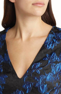 Lulus - Elegant Taste Floral Jacquard Mini Dress