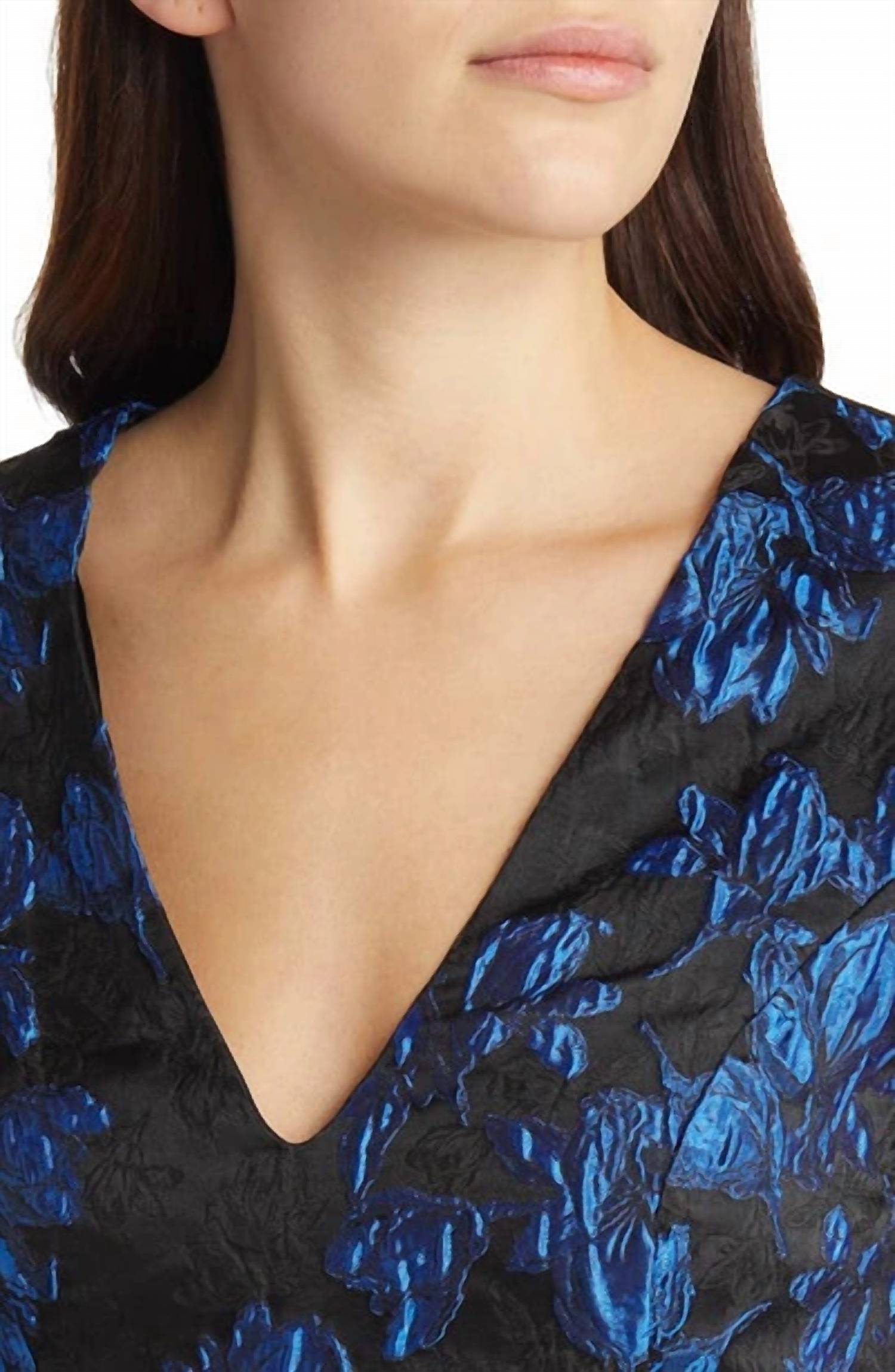 Lulus - Elegant Taste Floral Jacquard Mini Dress