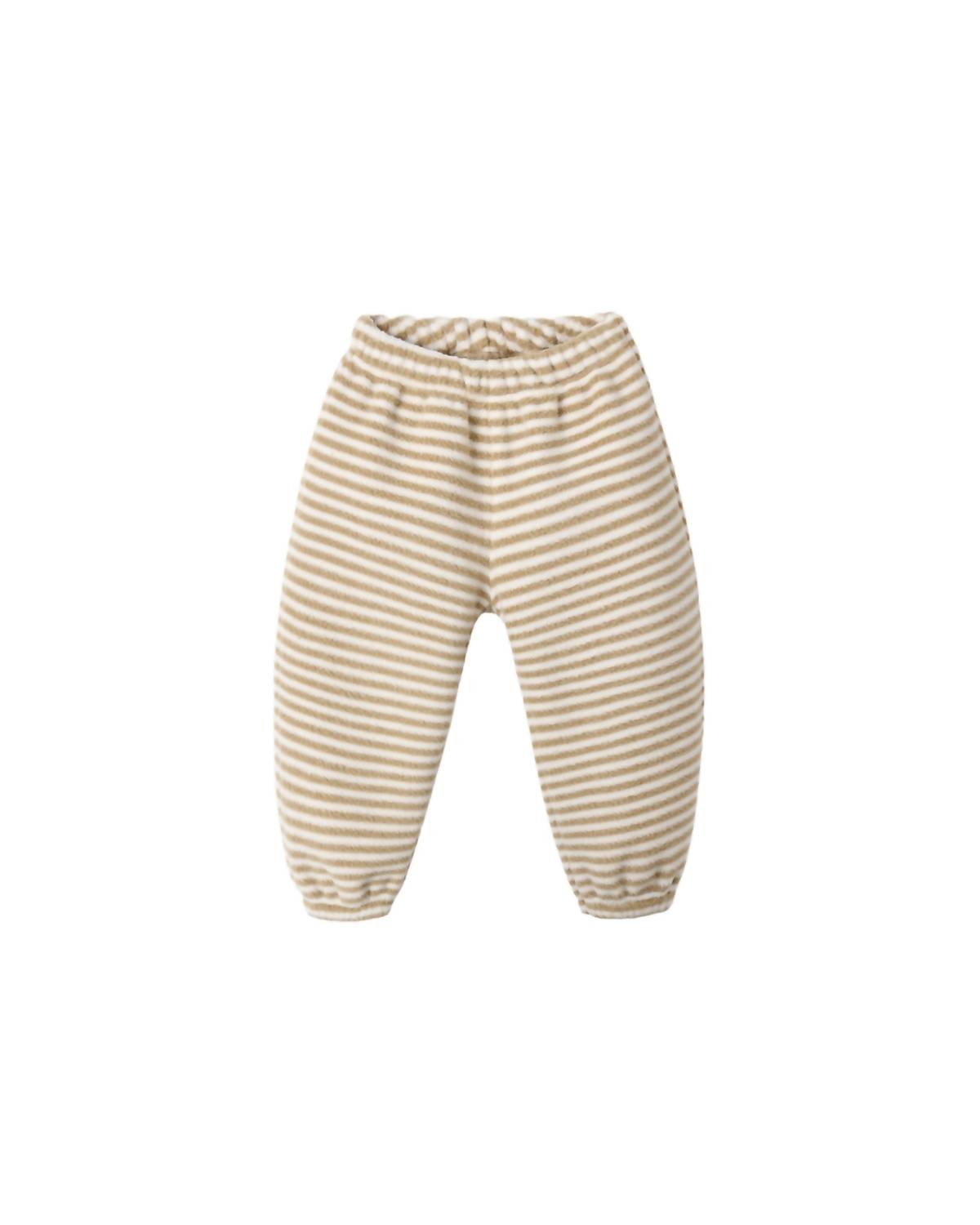 Rylee + Cru Snap Pullover & Relaxed Sweatpant Set in toffee stripe - item - alternate view
