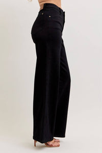 Judy Blue Raven High Rise Retro Wide Leg Jean in black - women's jeans - alternate view