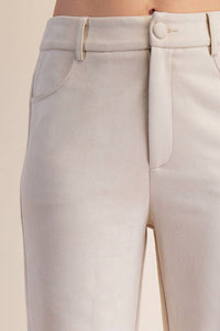 Glam - Claire Straight-leg Suede Pants