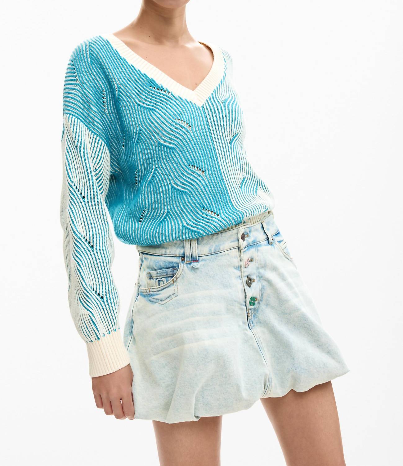 Desigual - Short Denim Mini Skirt