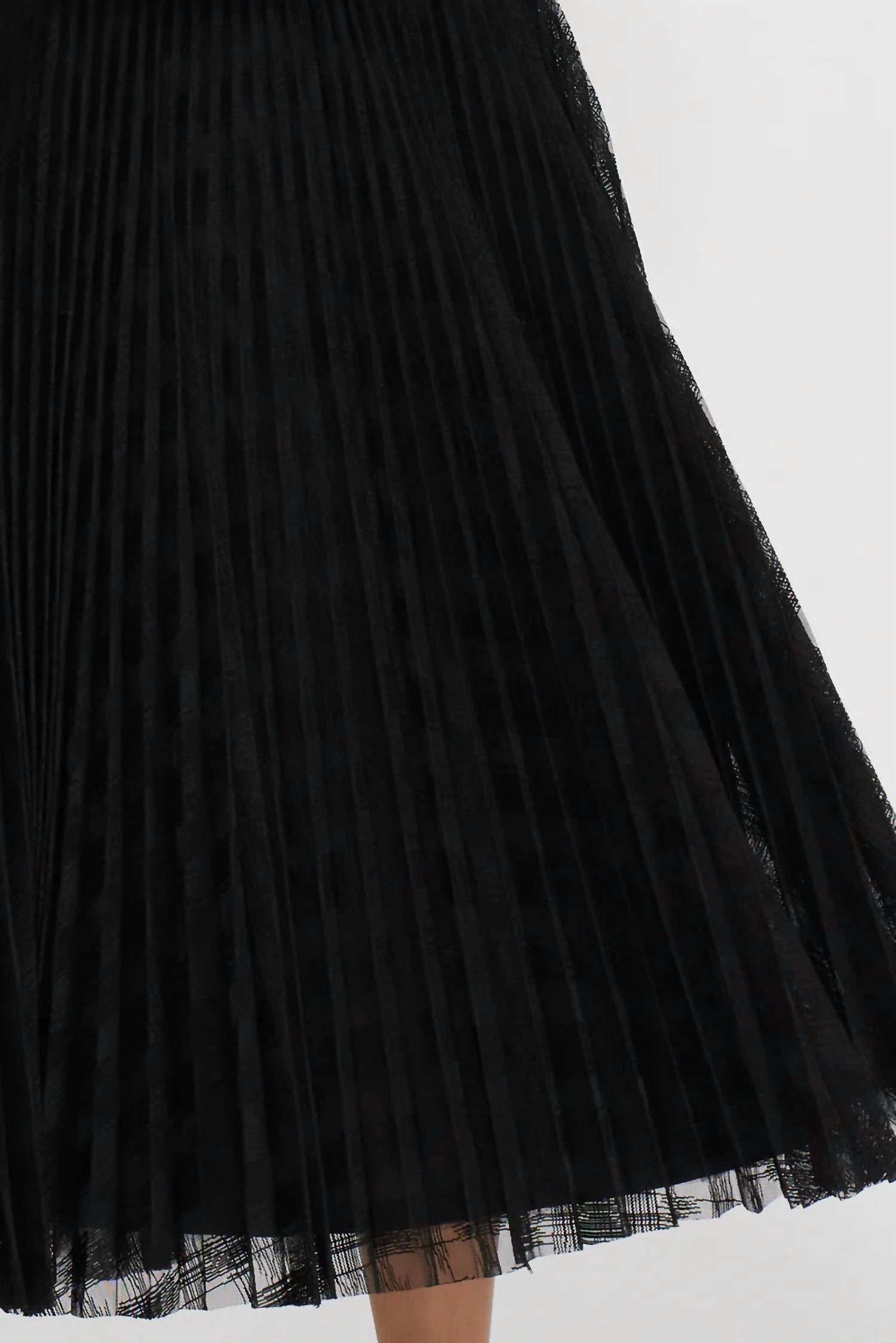Lucy Paris - Madison Textured Pleated Skirt