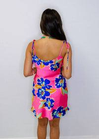 Polagram - Satin Floral Mini Dress
