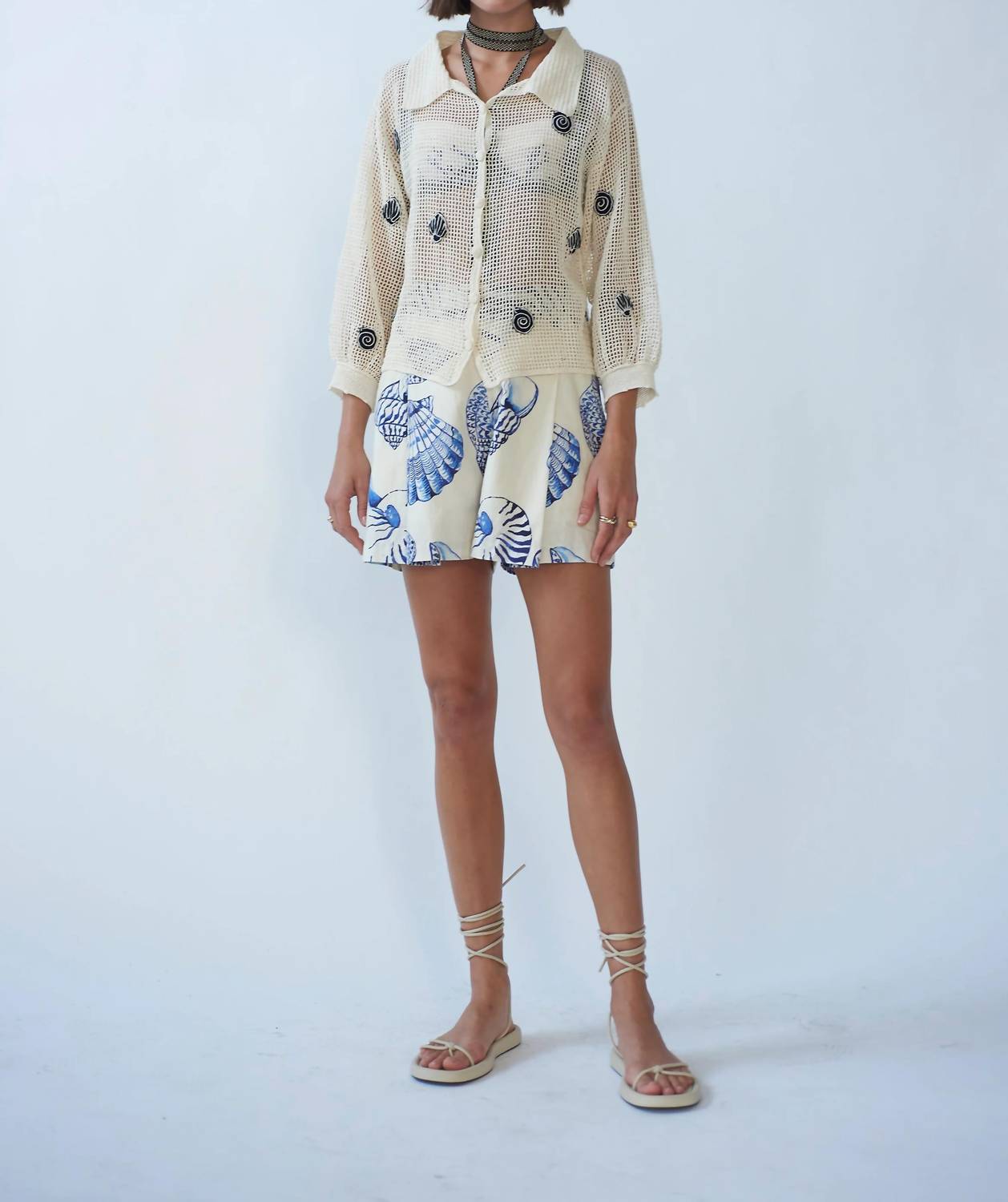 Carolina K - Women's Delmar Crochet Bomber Overshirt