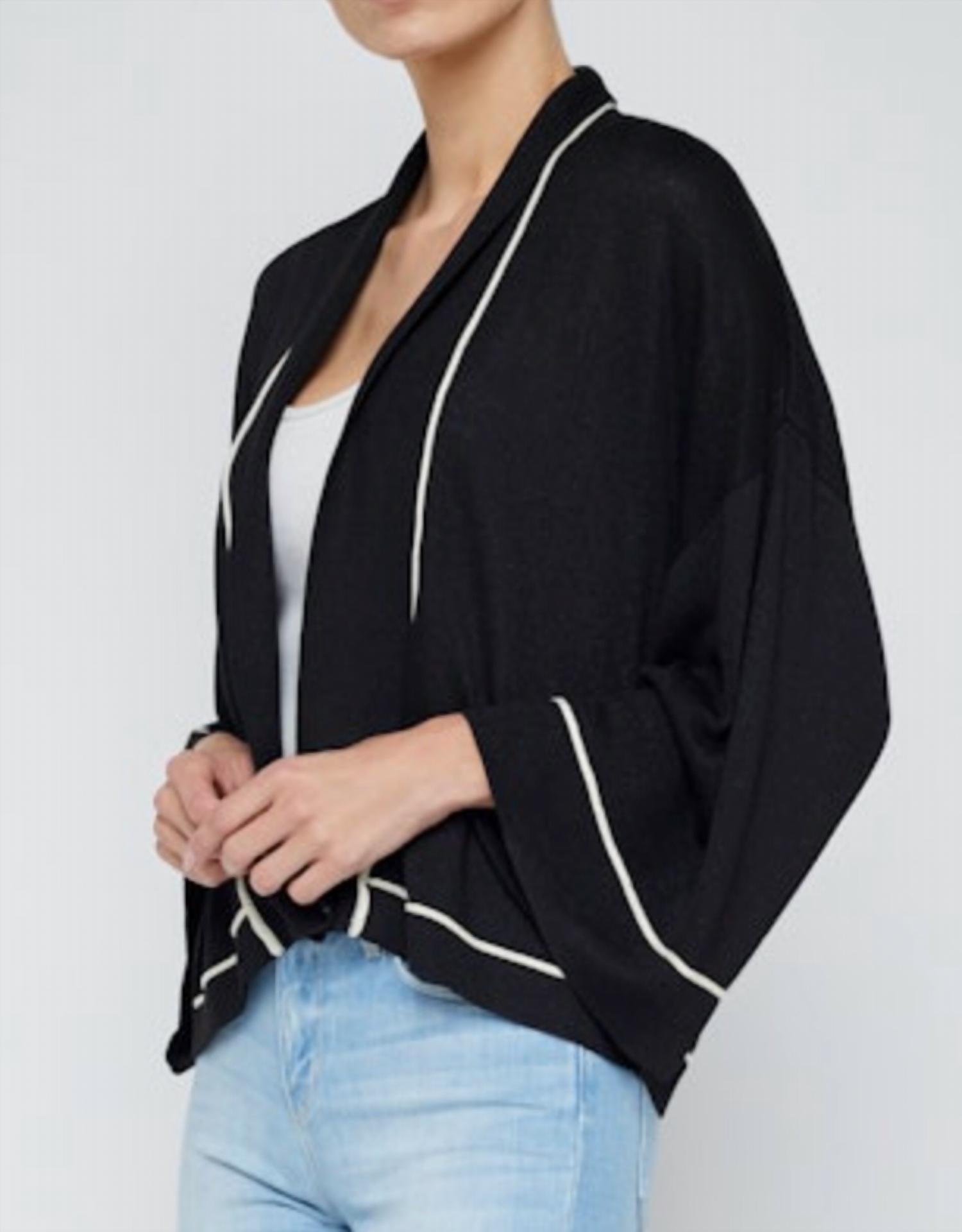 L'Agence - Becker Knit Crop Kimono Sweater