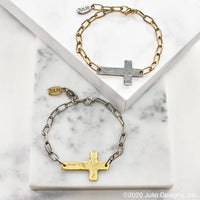 Poshture Finds - Women's Julio Designs Cross Chain Bracelet