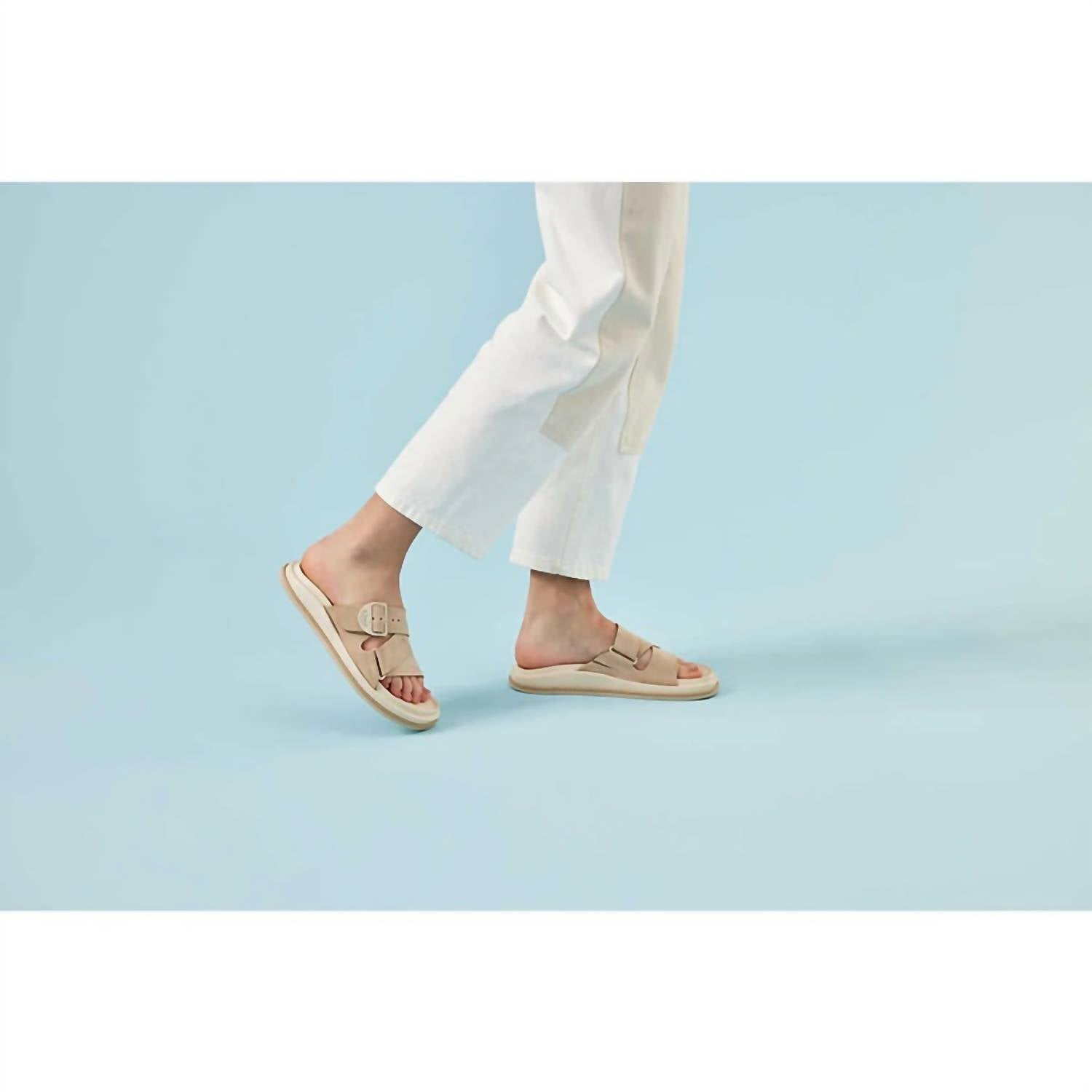 Chaco Women's Townes Slide Sandal in angora - women's sandal - detail view