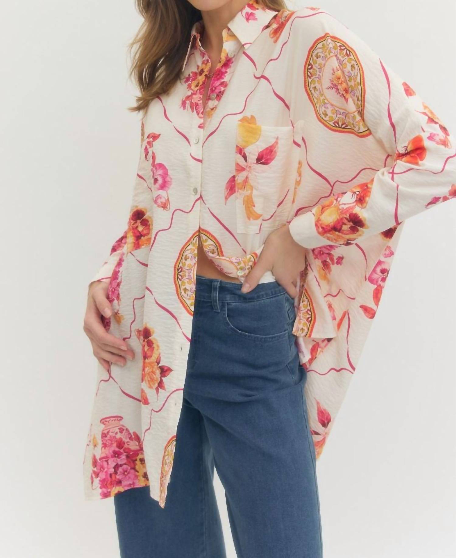 Entro - Long Sleeve Button Down Haruki Top