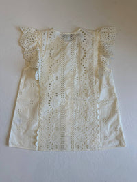 SEA Women's Lainey Tank Top in cream - women's tank top - detail view