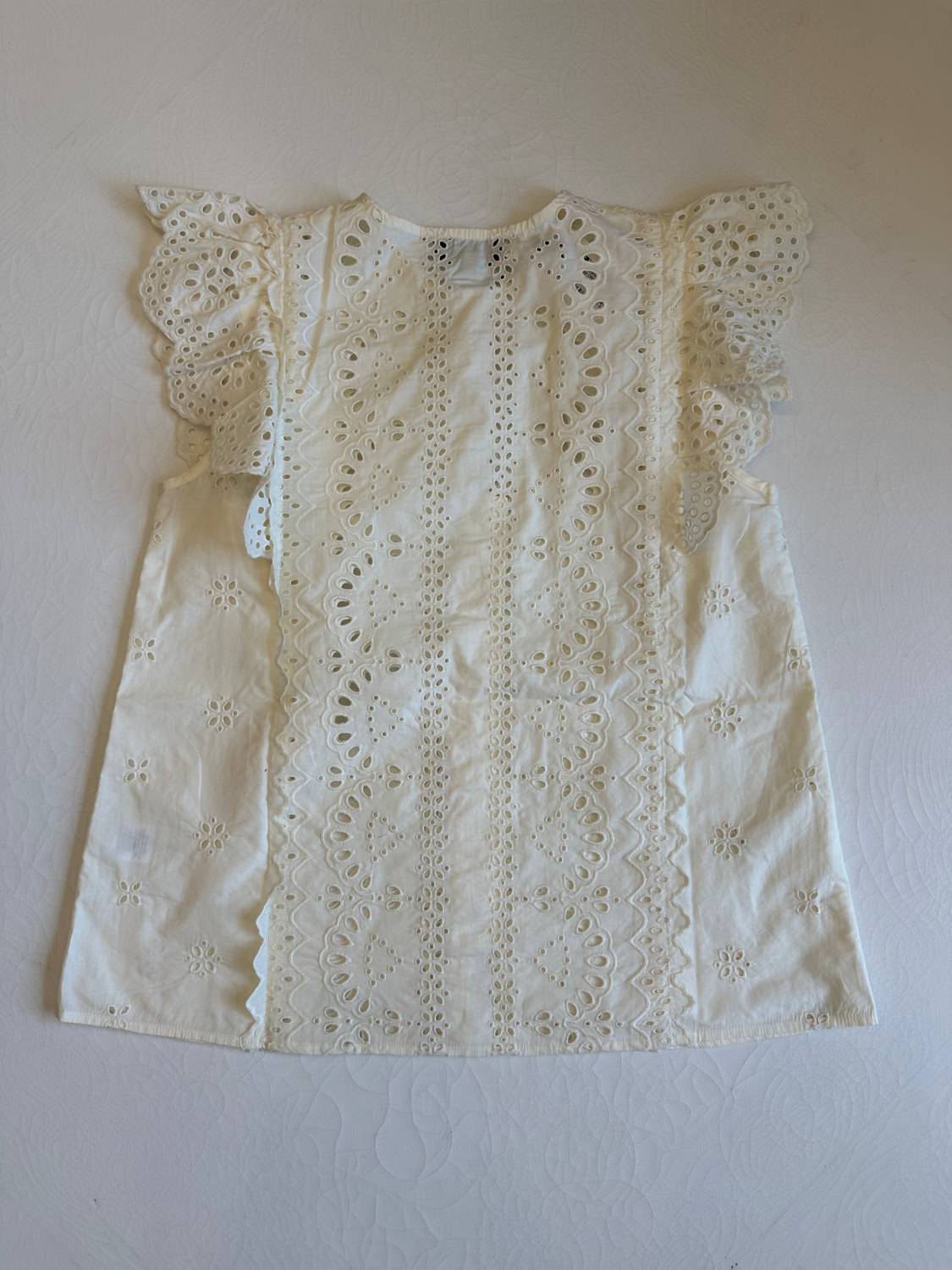 SEA Women's Lainey Tank Top in cream - women's tank top - detail view