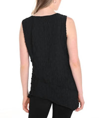 Frank Lyman - Bubble Jacquard Zip Detail Sleeveless Top