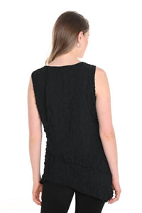 Frank Lyman - Bubble Jacquard Zip Detail Sleeveless Top