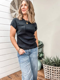 Tribal - Short Sleeve Dolman Pocket Sweater
