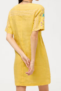 Johnny Was - Seamed button neck linen Dress
