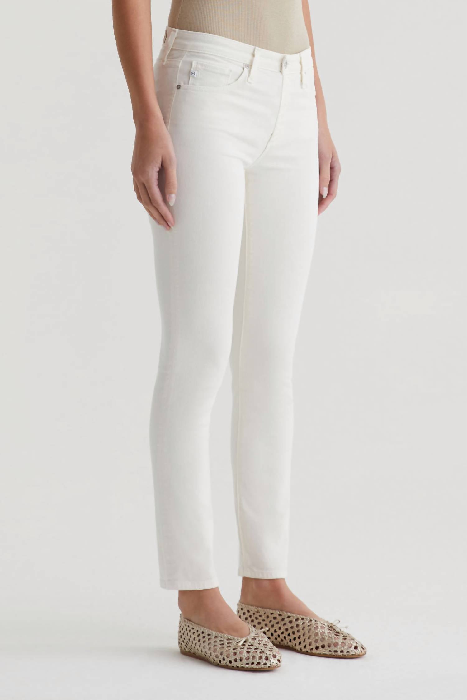 Ag Jeans - Mari High-Rise Slim Straight Leg Denim