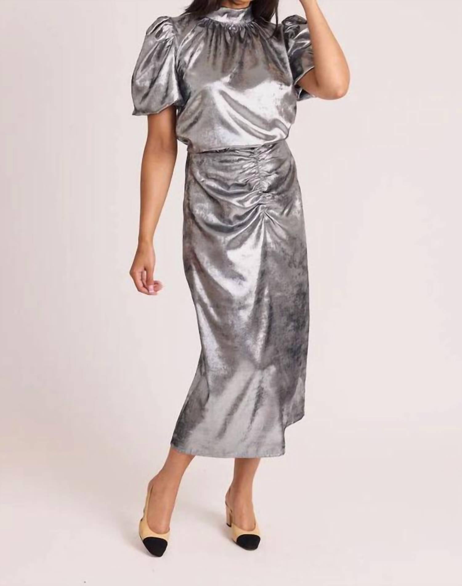S'edge Carmen Top in metallic - women's blouse