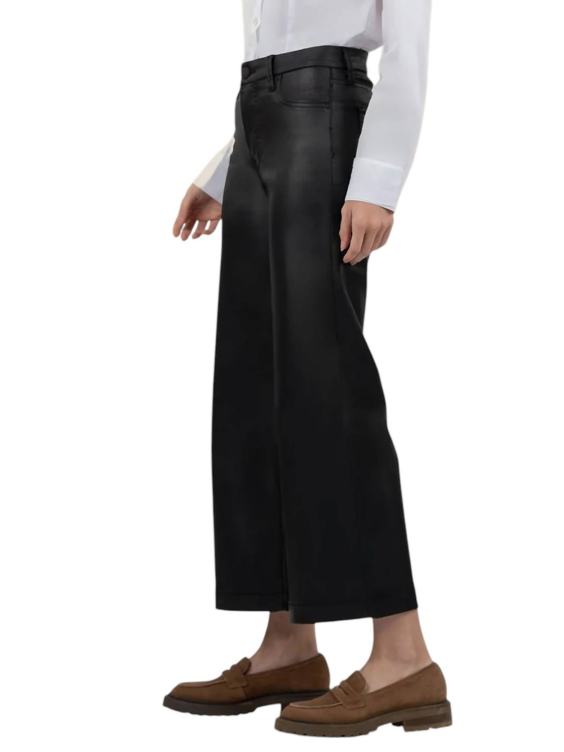 Kut From The Kloth - Meg Coated High Rise Wide Leg Pants