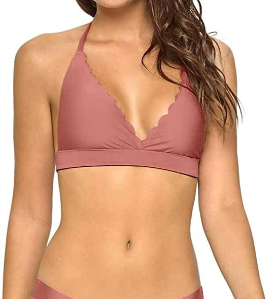 Wave Adjustable Strap Reversible Seamless Halter Bikini Top