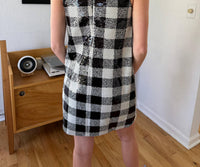 Frnch - Carra Gingham Sequin Tank Mini Dress