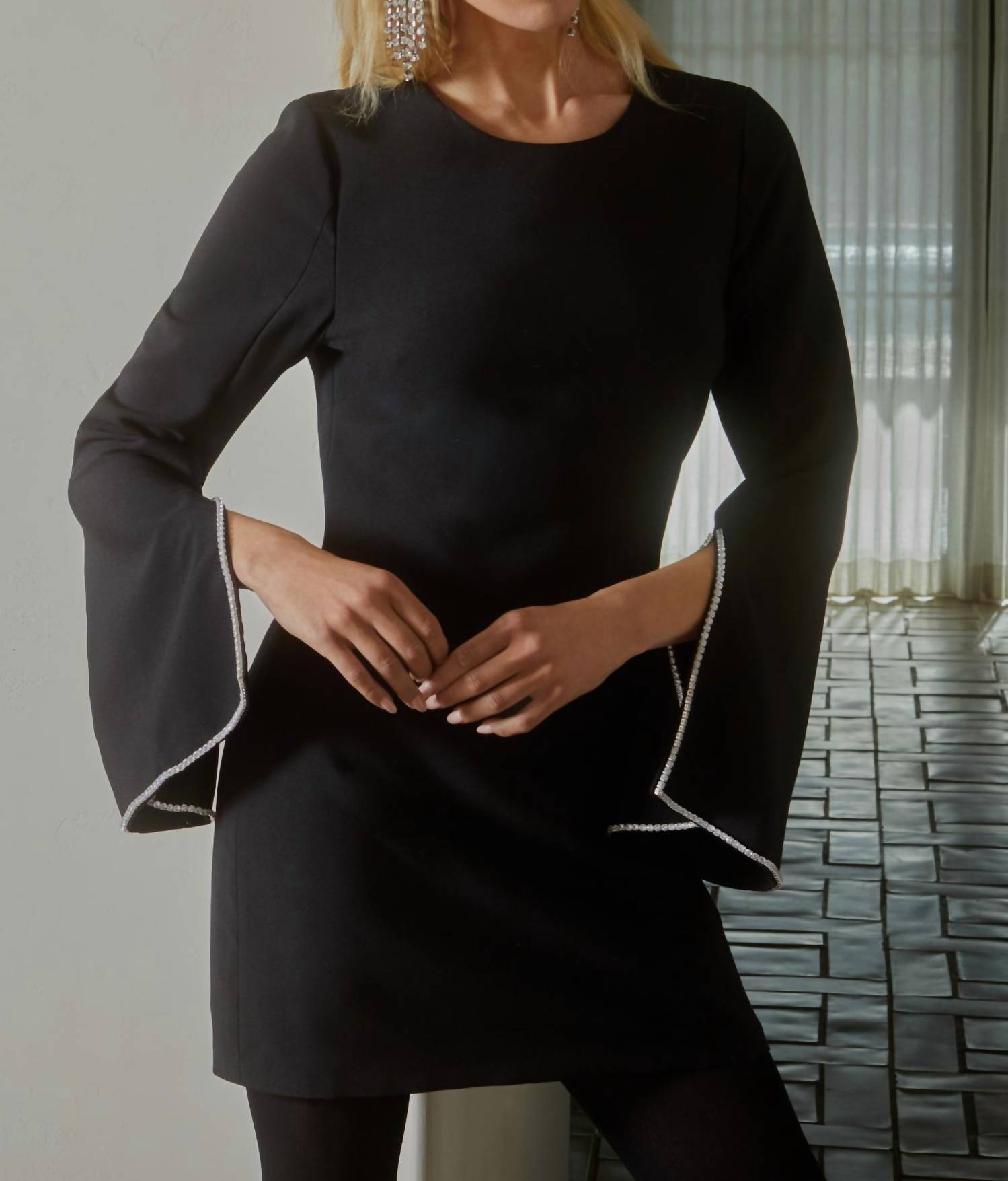 ALLISON NEW YORK Madison Mini Dress in black - women's dress - view 5