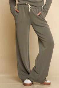 FUNDAMENTAL COAST Later On Rib Hi-waist Pants in grey - women's pants - detail view