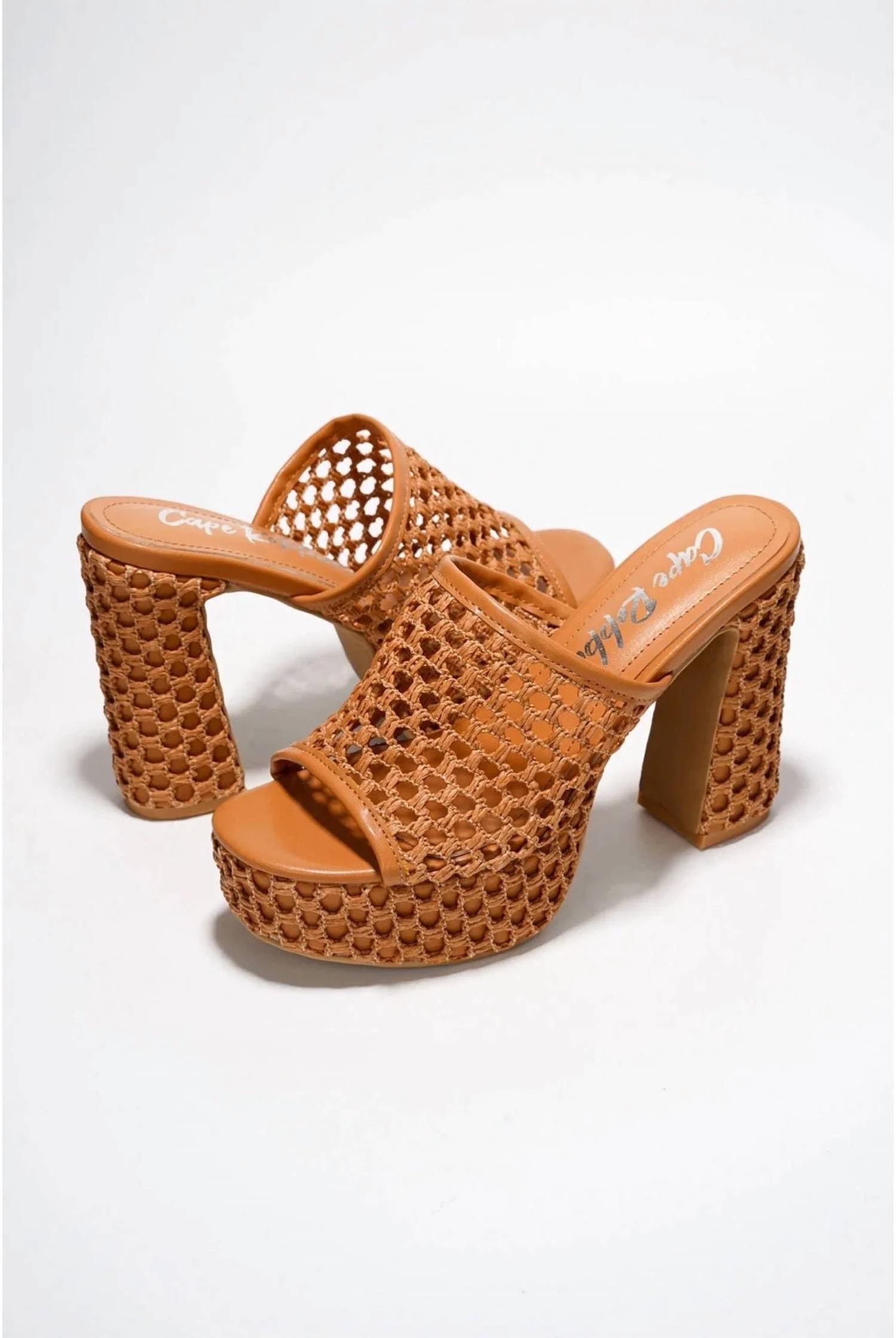 Cape Robbin - Women's Margette Knit High Block Heels