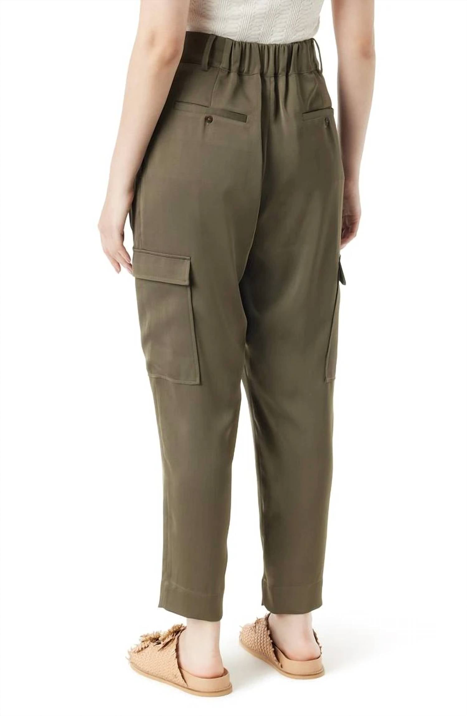 Sam Edelman - Laila Pleated Tapered Cargo Pants