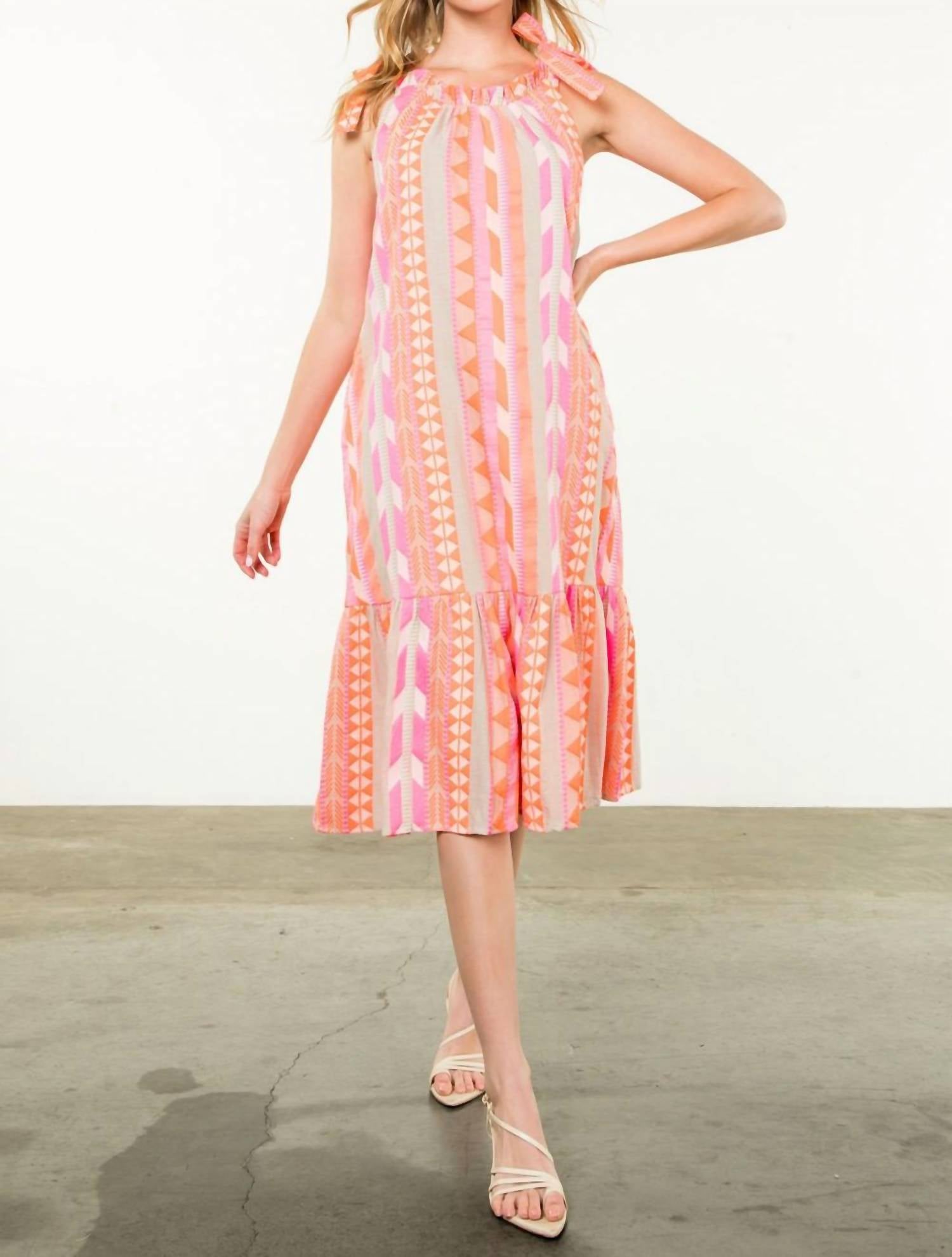 Thml - Tie Strap Pattern Dress
