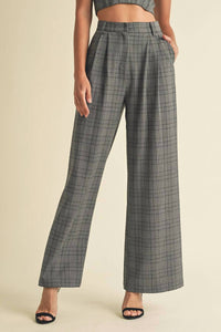 Endless Blu. - Plaid Tailored Pants